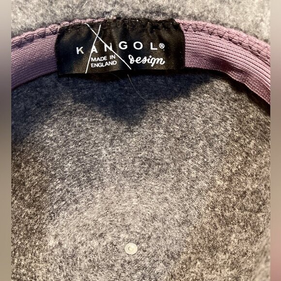 Vintage Kangol wool clipper light grey bowler style made in England cap OS - Picture 3 of 4